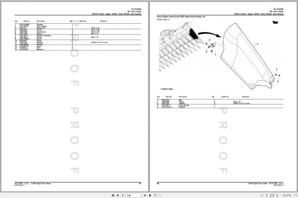 John Deere Rigid Corn Head C16R Parts Catalog PC13727 04 2