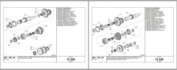 John Deere Tractor 20C 25C JD 2010 Parts Catalog 04.2008 IT 2