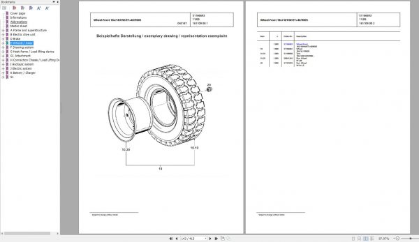 Jungheinrich Forklift 2ET2500 Spare Parts Manual FN426399 2