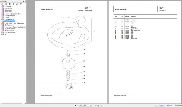 Jungheinrich Forklift 2ET3000 Spare Parts Manual FN426322 2