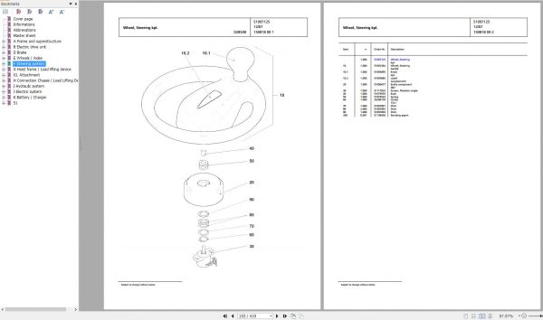 Jungheinrich Forklift 2ET3000 Spare Parts Manual FN426401 2