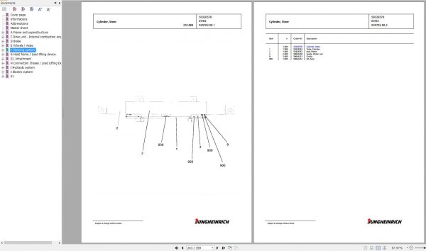 Jungheinrich Forklift DFG 540 G120 402ZZ Spare Parts Manual FN426247 2