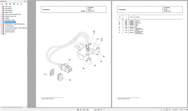 Jungheinrich Forklift EFG 110k MP GE110 480DZ Spare Parts Manual FN426407 2