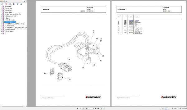 Jungheinrich Forklift EFG 110k SP GE120 450DZ Spare Parts Manual FN426241 2