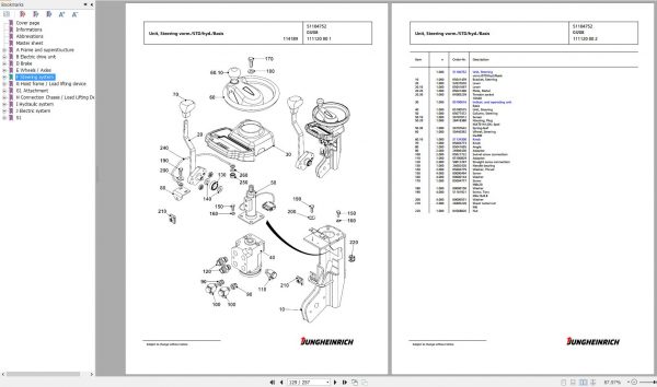 Jungheinrich Forklift EFG 113 SP GE115 300ZT Spare Parts Manual FN426380 2