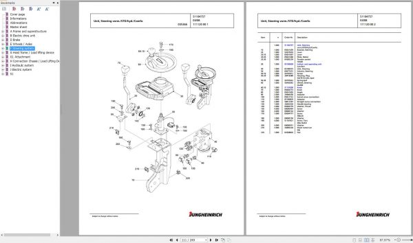 Jungheinrich Forklift EFG 113 SP GE80 435DZ Spare Parts Manual FN426423 2