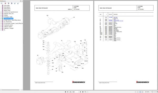 Jungheinrich Forklift EFG 320 GE120 550DZ Spare Parts Manual FN426189 2