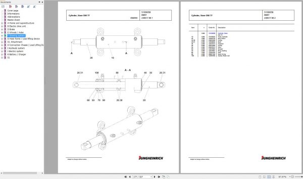 Jungheinrich Forklift EFG 430 G180 450ZT Spare Parts Manual FN426409 2