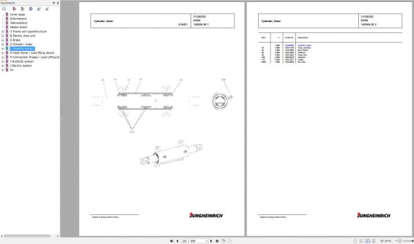 Jungheinrich Forklift EFG 540 G 500ZT Spare Parts Manual FN426218 2