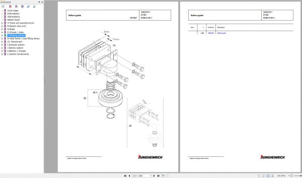 Jungheinrich Forklift EFX 413 XS 120 650 DZ Spare Parts Manual FN426503 2