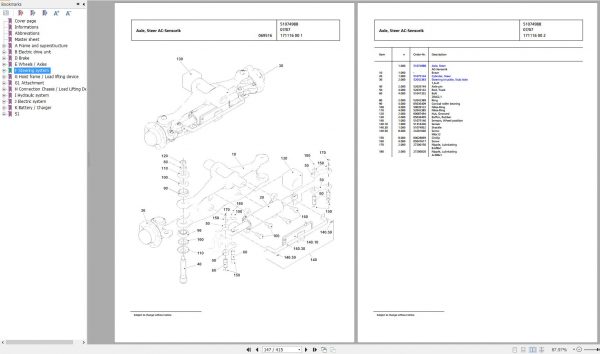 Jungheinrich Forklift EP4000 Spare Parts Manual FN426313 2