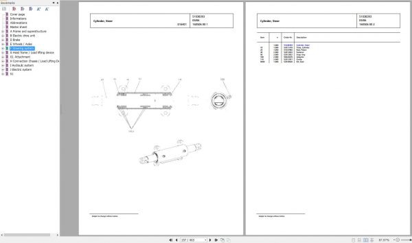 Jungheinrich Forklift EP8000 Spare Parts Manual FN426282 2