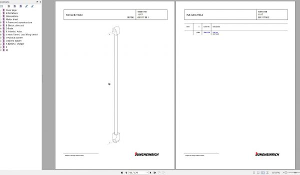 Jungheinrich Forklift ESE 120 Spare Parts Manual 91654075 1