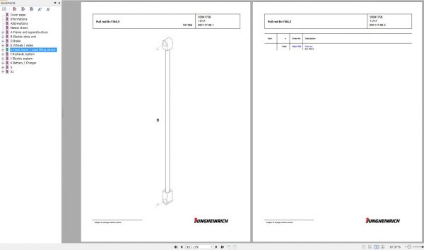 Jungheinrich Forklift ESE 120 Spare Parts Manual 91654075 2