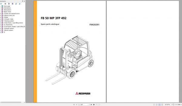 Jungheinrich Forklift FB 50 MP 3FP 492 Spare Parts Manual FN426391 1