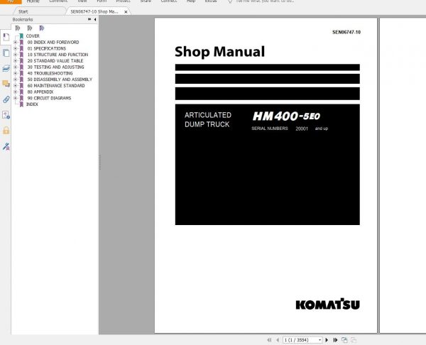 Komatsu Mining Dump Trucks 2.76 GB PDF Updated 2022 Shop Manuals Operator Maintenance Manual 12