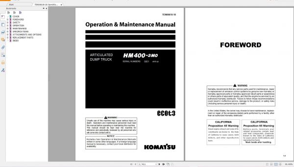 Komatsu Mining Dump Trucks 2.76 GB PDF Updated 2022 Shop Manuals Operator Maintenance Manual 13