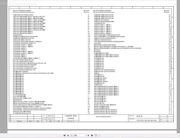 Liebherr Crawler Crane LR11200 1200 ton 15050 Electric Hydraulic Circuit Diagram 2