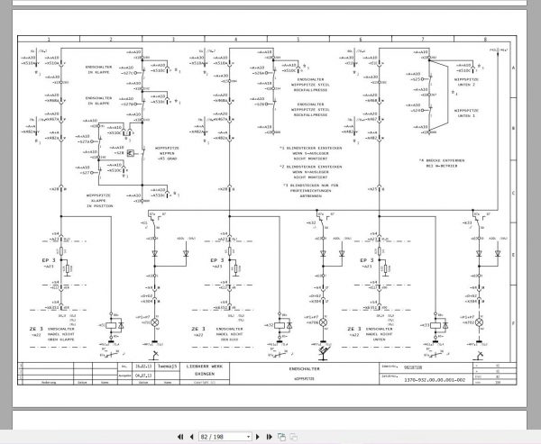 Liebherr Crawler Crane LR11200 1200 ton 15050 Electric Hydraulic Circuit Diagram 9