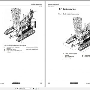 Liebherr Crawler Crane LR1300 300 ton 138235 Spare Parts Catalogue Operating Manual Technical Information 4
