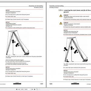 Liebherr Crawler Crane LR1300 300 ton 138235 Spare Parts Catalogue Operating Manual Technical Information 5
