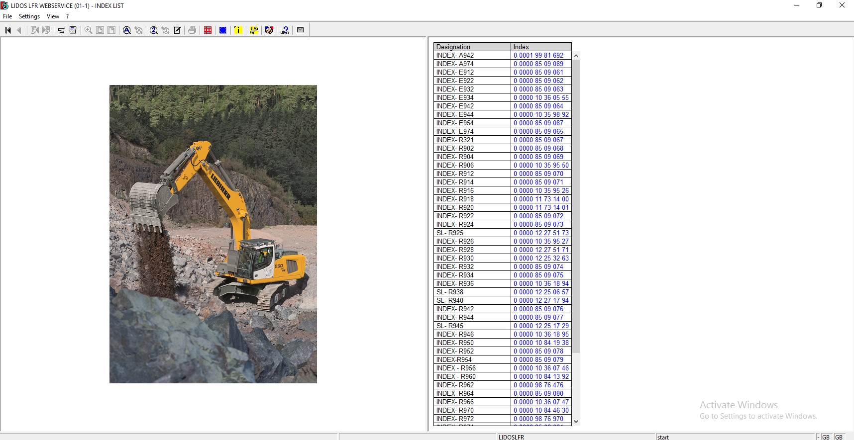 Liebherr Lidos Offline COT LBH LFR LHB LWT Spare Parts Catalog Service Documentation 01.2022 DVD 2