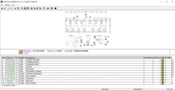 Liebherr Lidos Offline COT LBH LFR LHB LWT Spare Parts Catalog Service Documentation 01.2022 DVD 7