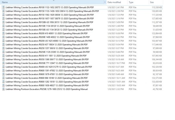 Liebherr Mining Excavator Updated 01.2021 Operating Manual PDF EN 1b566453c03d95d43