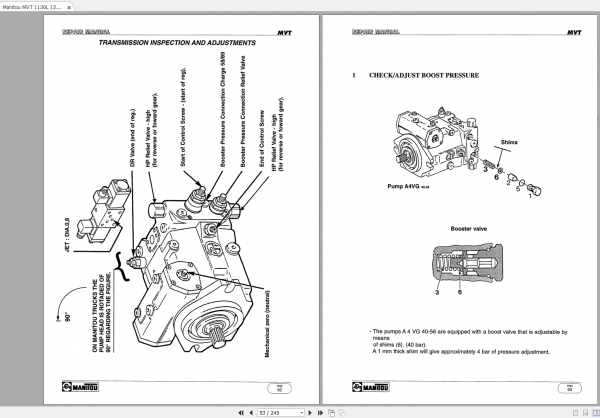 Manitou MVT 1130L 1340L Repair Manual 547067 EN 2