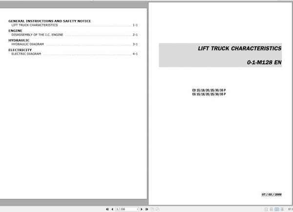 Manitou Telehandler CD CG 15 18 20 25 30 35 P Repair Manual M128EN 03 2