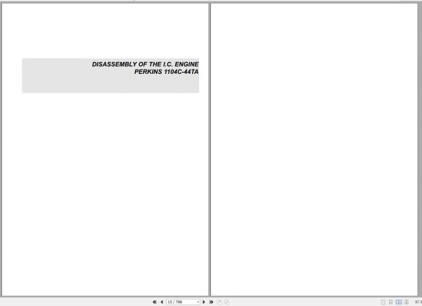 Manitou Telehandler MHT 860L M Series Perkins Engine 1104C 44TA Repair Manual 10 1
