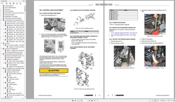 Manitou Telehandler MLT 630 MLT 730 115D ST5 S1V CP Service Manual 647973EN US134 03 2