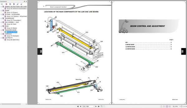 Manitou Telehandler MLT 845 120 LSU MT 1235 S Turbo MT 1435 SL Turbo Repair Manual M173EN 04 2