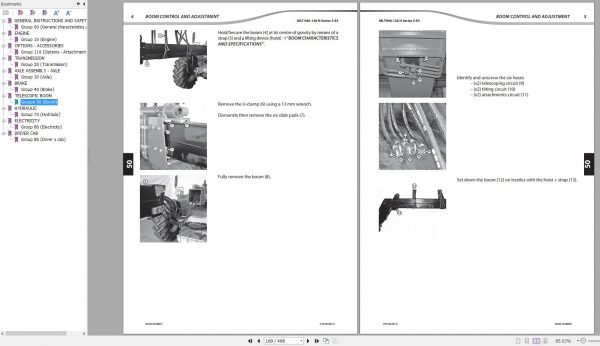 Manitou Telehandler MLT 940 120 H Series 3 E3 Repair Manual M208EN 10 2
