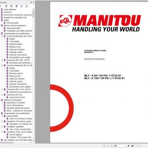 Manitou Telehandler MLT X 841 MLT X 1041 145 PS ST3A S1 Service Manual 647885EN USM2 12 1