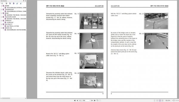 Manitou Telehandler MRT 1432 1542 1742 Repair Manual 10 2 13 M72EN 2