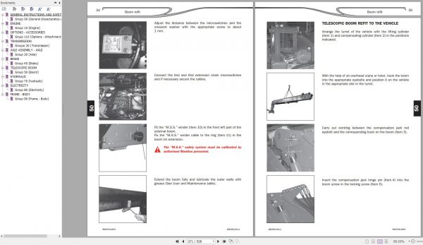 Manitou Telehandler MRT1850 2150 2540 Euro 3 Repair Manual M146EN 04 2