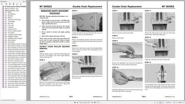 Manitou Telehandler MT6642 MT8044 MT10044 MT10055 MT 12042 Service Manual Rev A 50960082 2