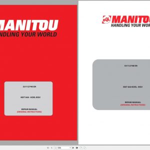 Manitou Telehandler MXT 840 KOBEL BSIV Repair Manual 53112748EN 07 1
