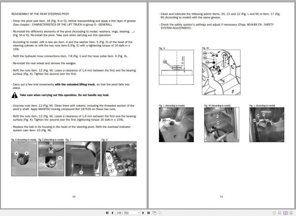 Manitou Telehandler SLT 415 Repair Manual 547843EN 12 2