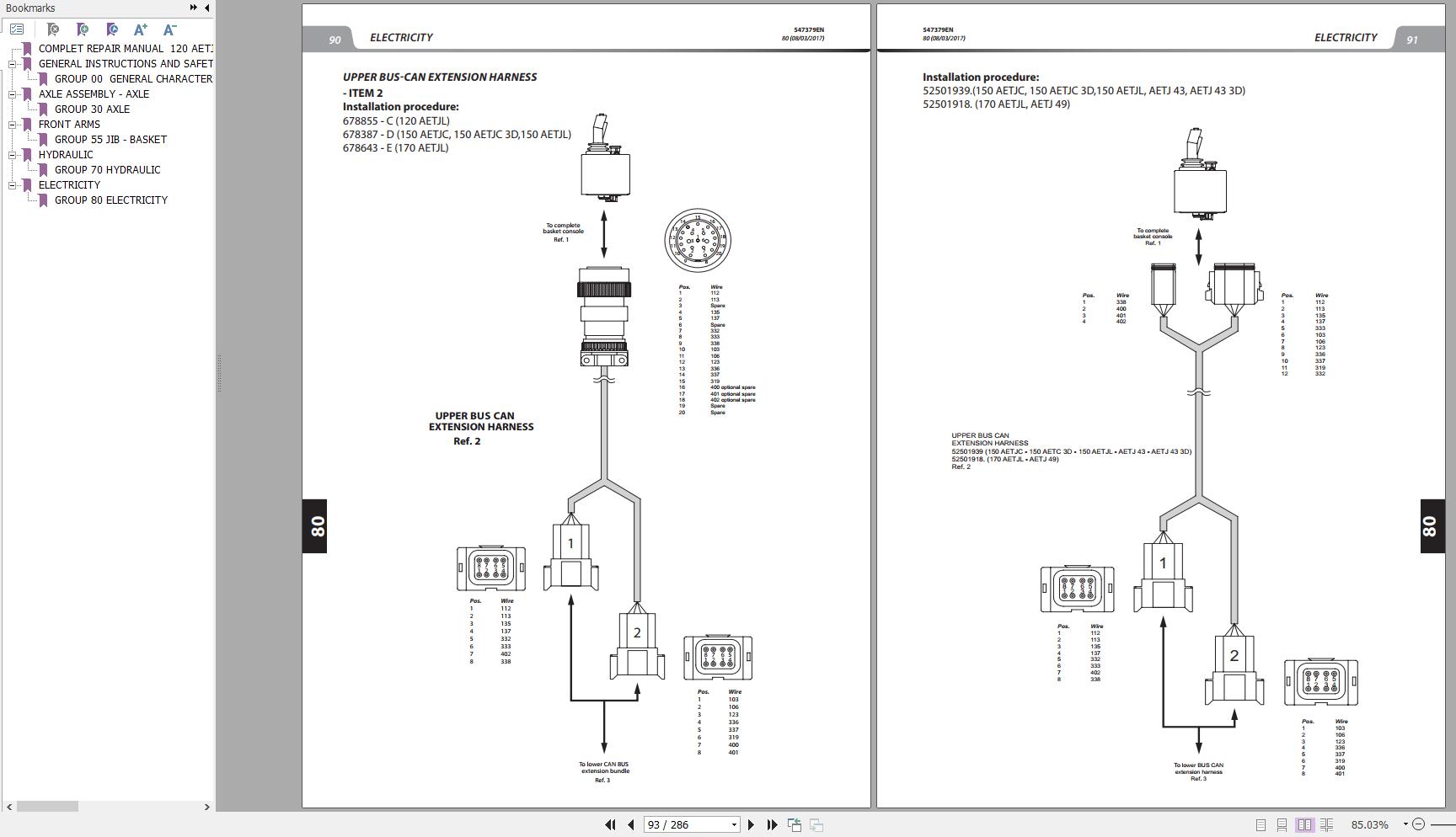 Manitou Work Platforms 120AETJL 150AETJC 150AETJL 170AETJL AETJ 49