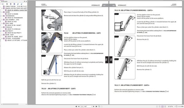 Manitou Work Platforms TJ 65 2 RD T4 S1 TJ 65 4 RD T4 S1 Genuine Parts Catalogue 647783EN 11 2