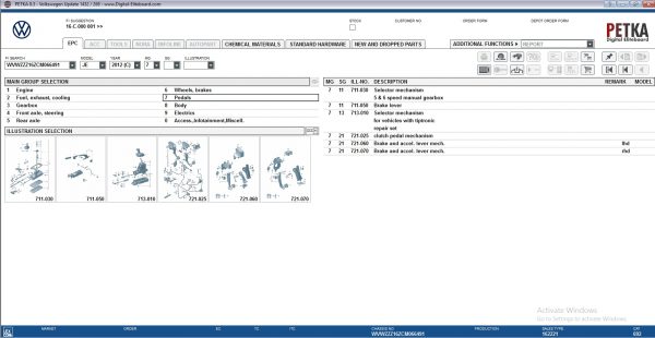 PETKA 8.3 Volkswagen Seat Skoda Audi Commercial Vehicles Porsche 12.2021 Spare Parts Catalog DVD 9