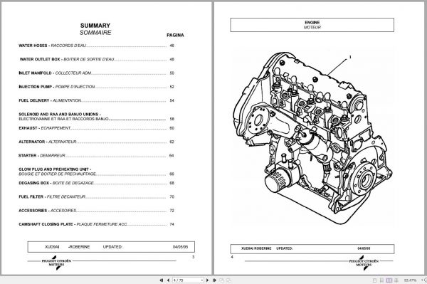 Peugeot Engine XUD9 AI Roberine Parts Catalog 1