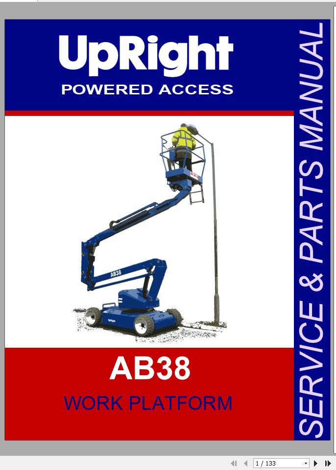 UpRight Work Platform AB38 Service Parts Manual 1 1