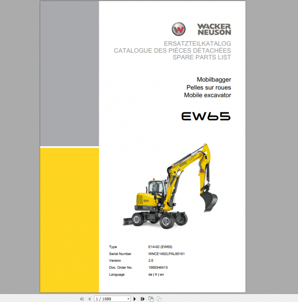 Wacker Neuson Model Collection Full Manual Update 2022 DVD 3