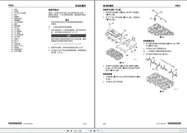 Yanmar Industrial Engines 2TNV70 3TNV70 3TNV76 Maintenance Manual 0BTNVC00201 2010 ZH 2