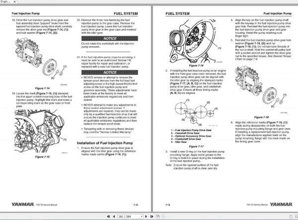 Yanmar Industrial Engines 2TNV70 3TNV70 3TNV76 Service Manuals 0BTNVG00201 2009 2