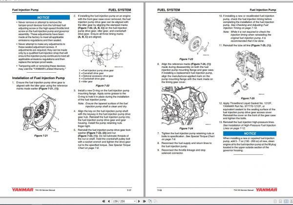 Yanmar Industrial Engines 3TNM74F 3TNV74F 3TNV80F Service Manual 0BTN4G00300 2014 2