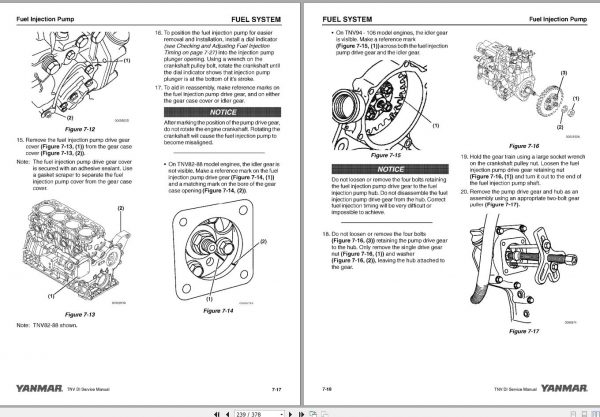 Yanmar Industrial Engines 3TNV82A 4TNV106T Service Manual 0BTNV U00102 2009 2
